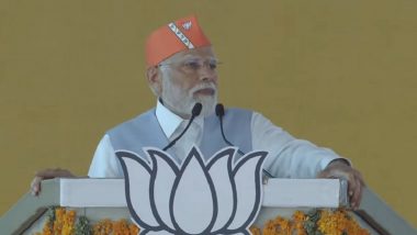 Lok Sabha Elections 2024: PM Modi Sounds Poll Bugle in Jharkhand, Reiterates ‘Ab Ki Baar, 400 Paar’ Pitch in Dhanbad (Watch Video)